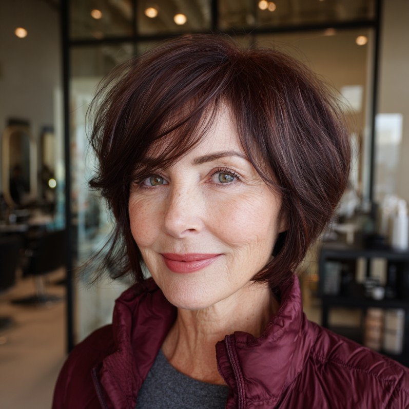 Chic Textured Bixie Cut with Soft Volume