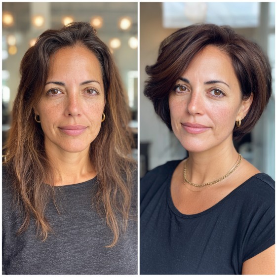 chic textured bob with subtle waves