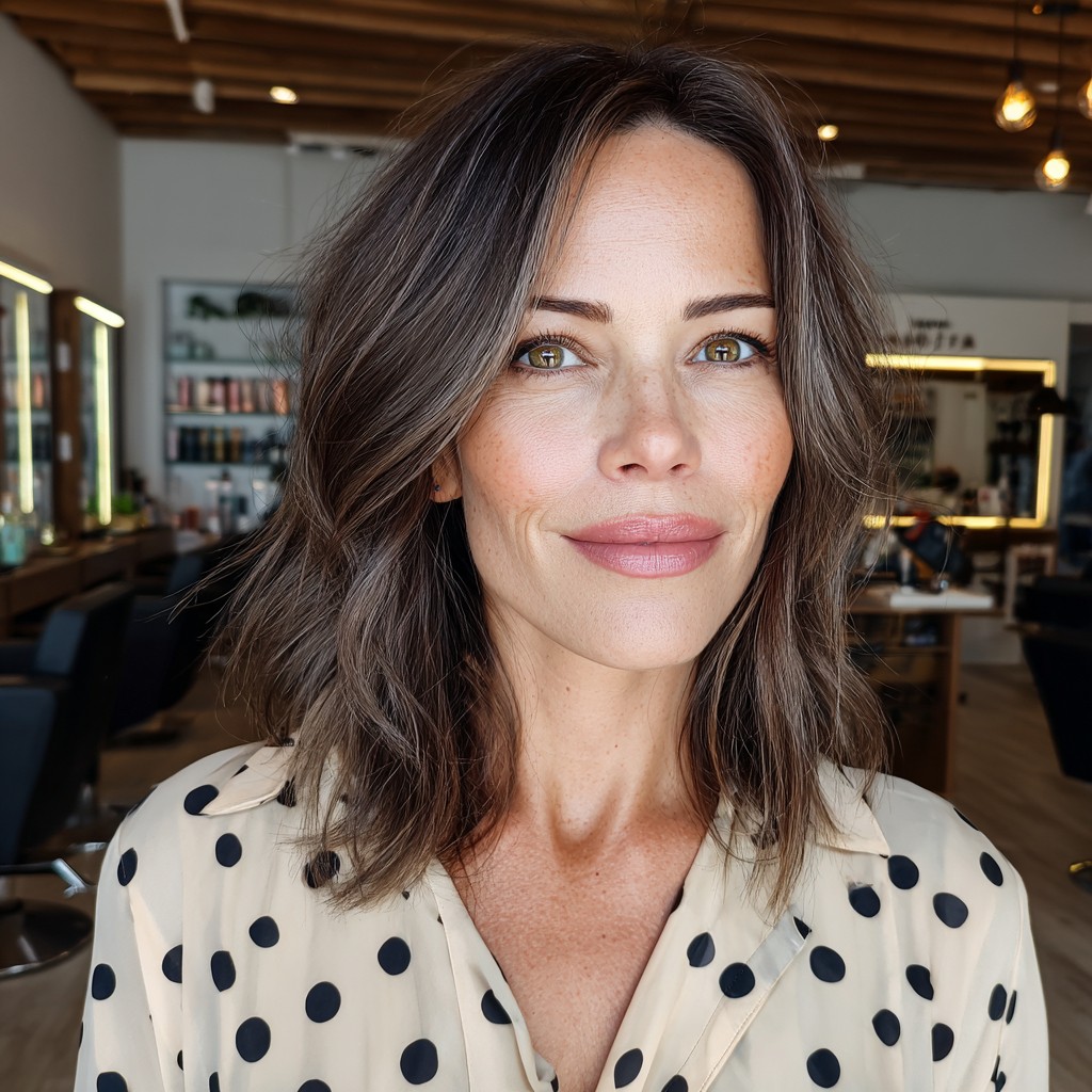 Chic Textured Long Bob with Soft Layers