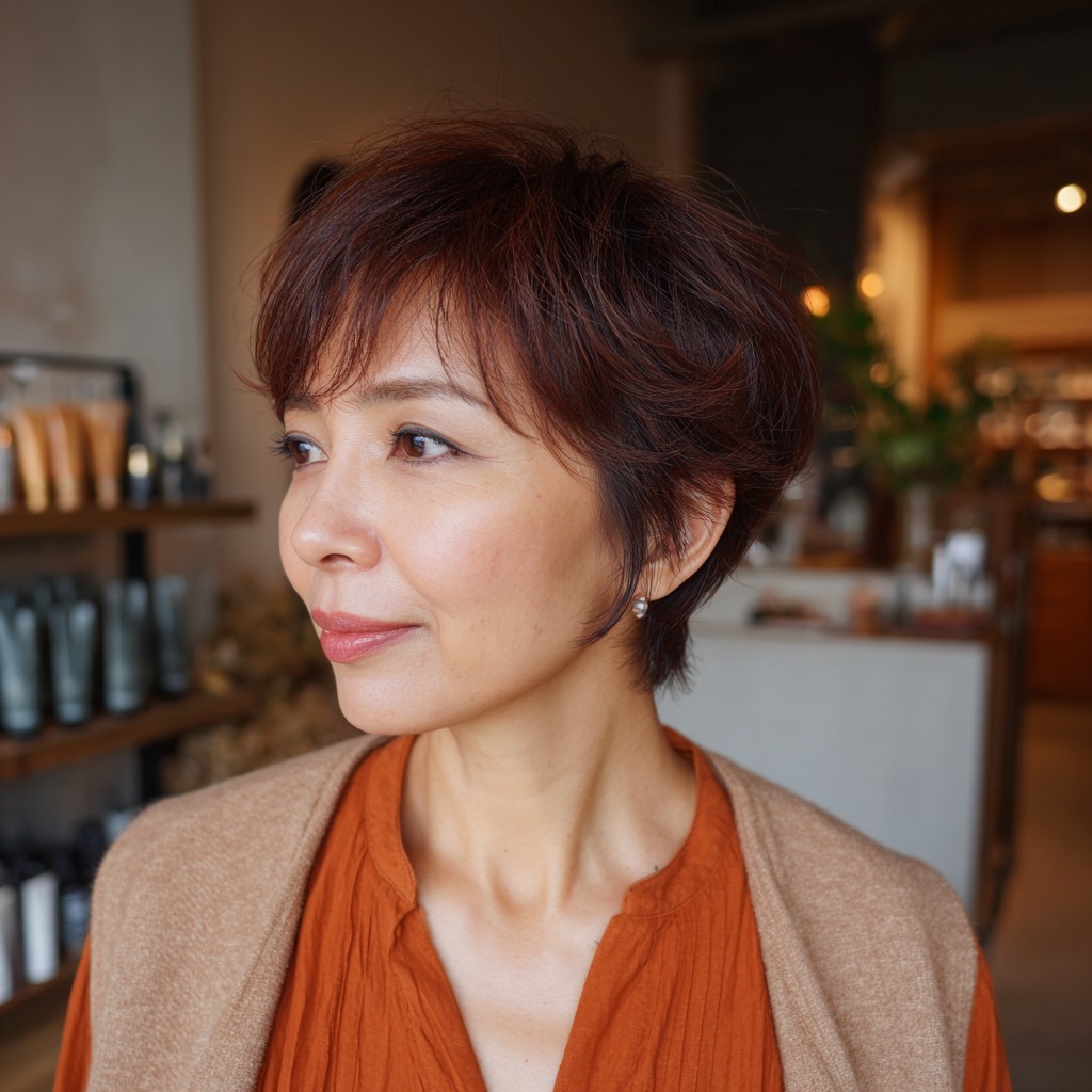 Chic Textured Short Crop with Subtle Layers