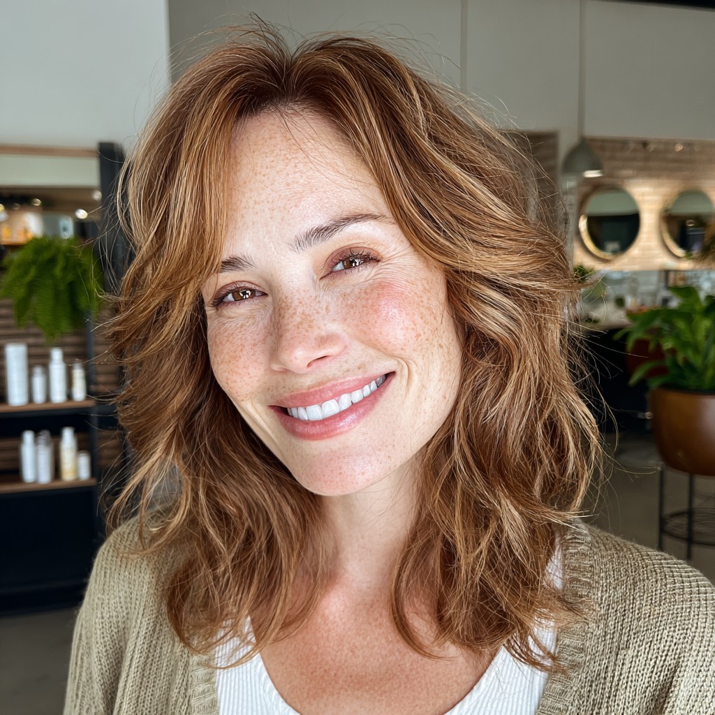 Effortlessly Chic Long Bob with Textured Layers