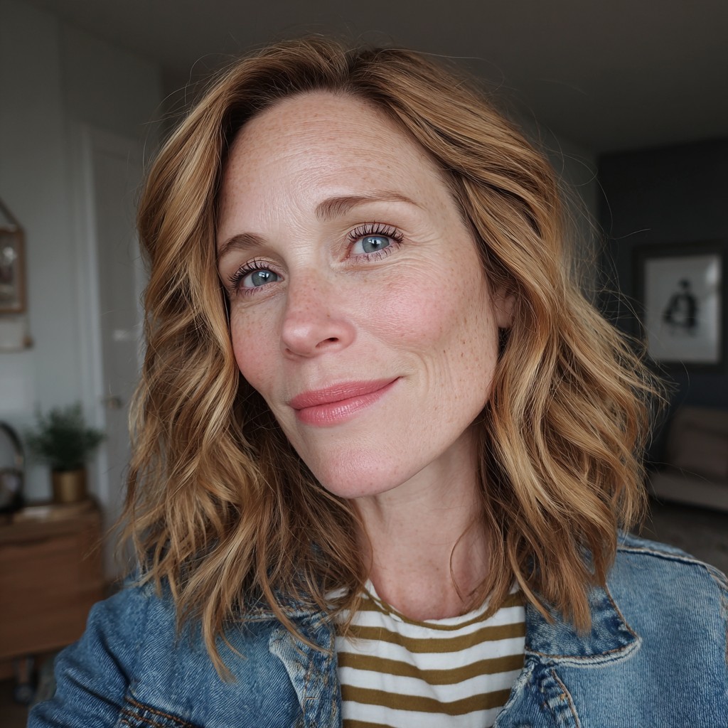 Effortlessly Tousled Mid-Length Waves with Soft Layers