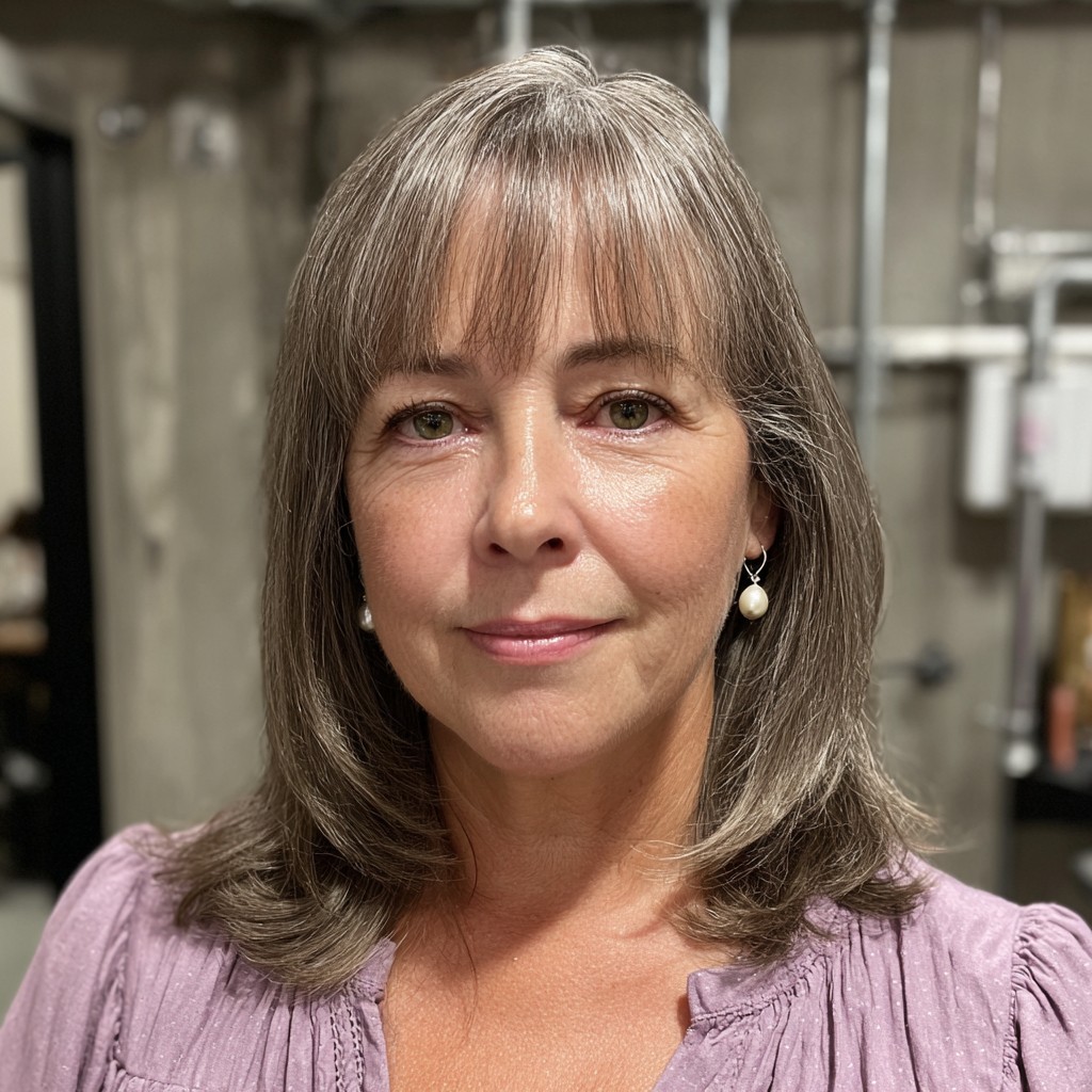 Elegant Long Layered Cut with Soft Bangs