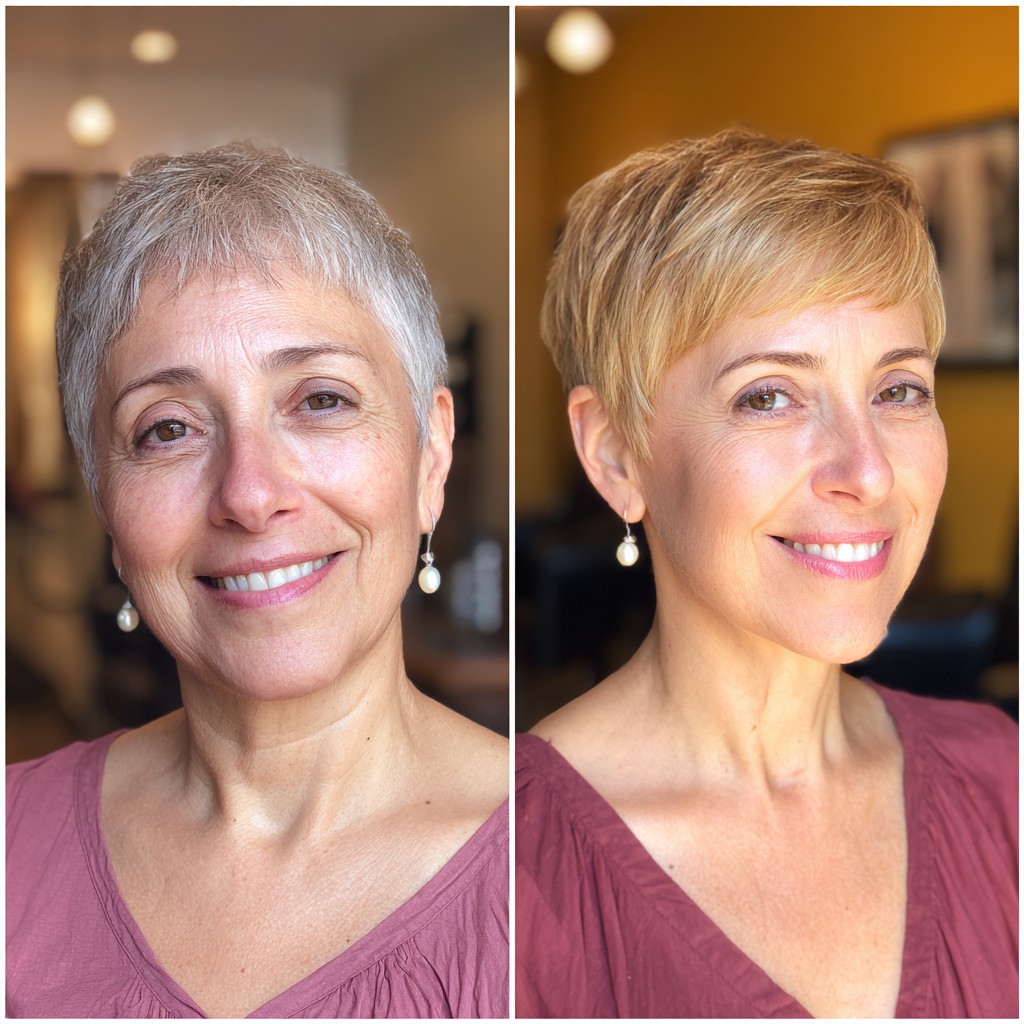 Elegant Textured Pixie with Soft Highlights