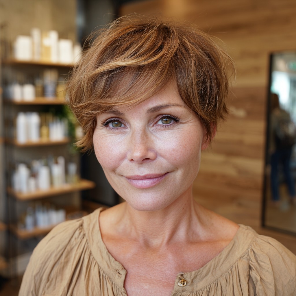 Softly Textured Short Crop with Subtle Layers