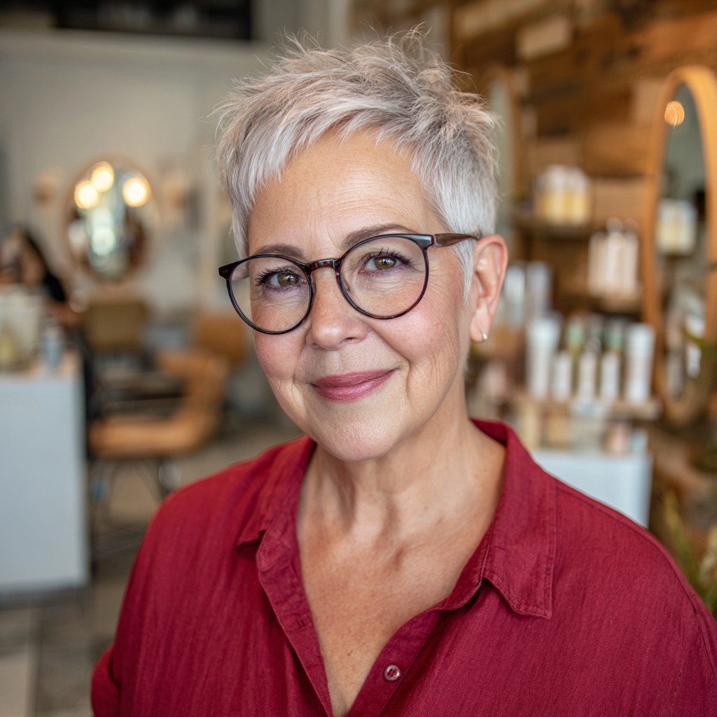 Stylish Short Pixie Cut with Textured Layers