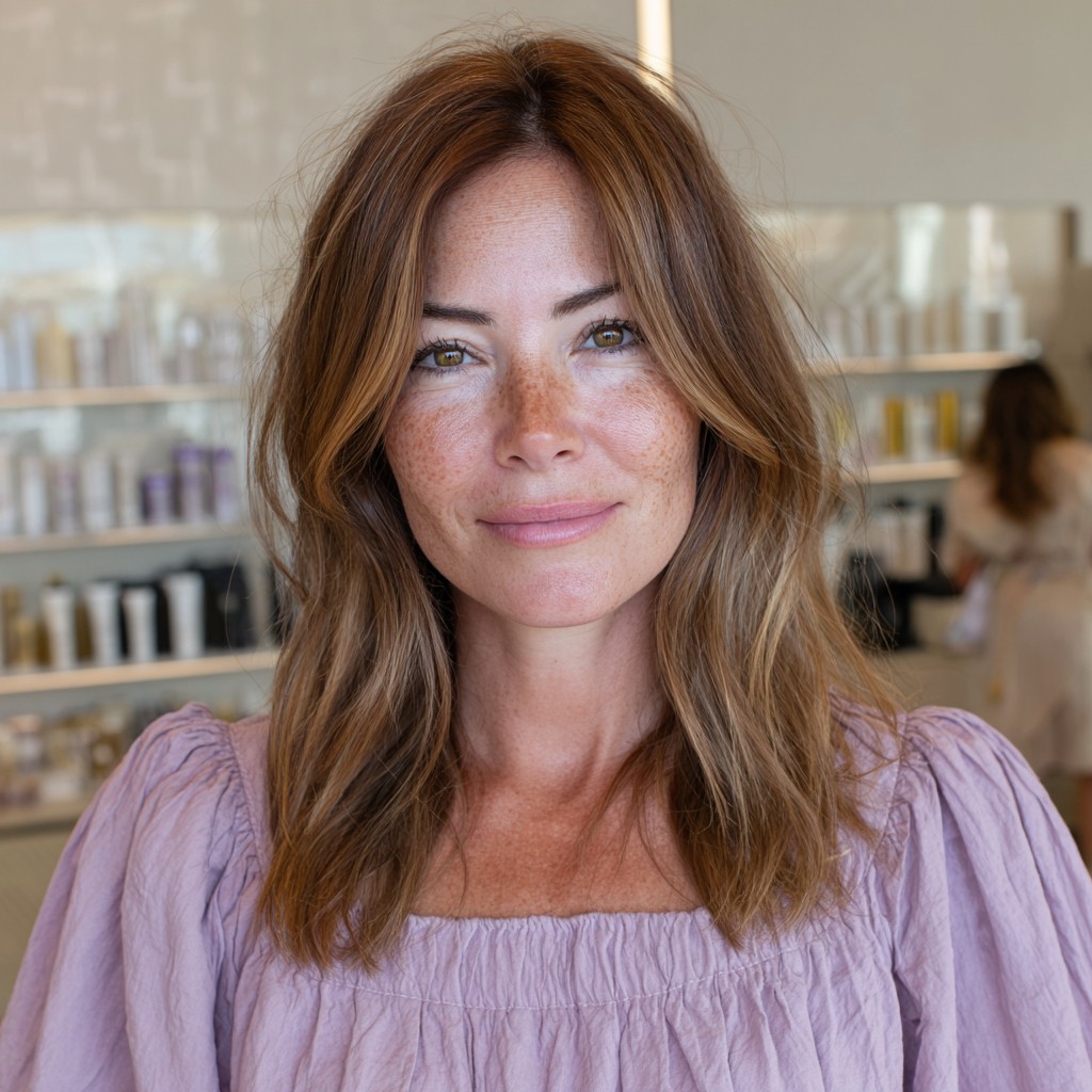 Sun-Kissed Light Brown Waves with Soft Layers