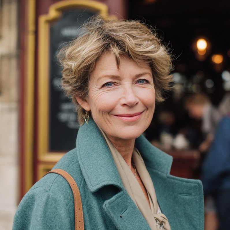 Textured Bixie Cut with Effortless Waves