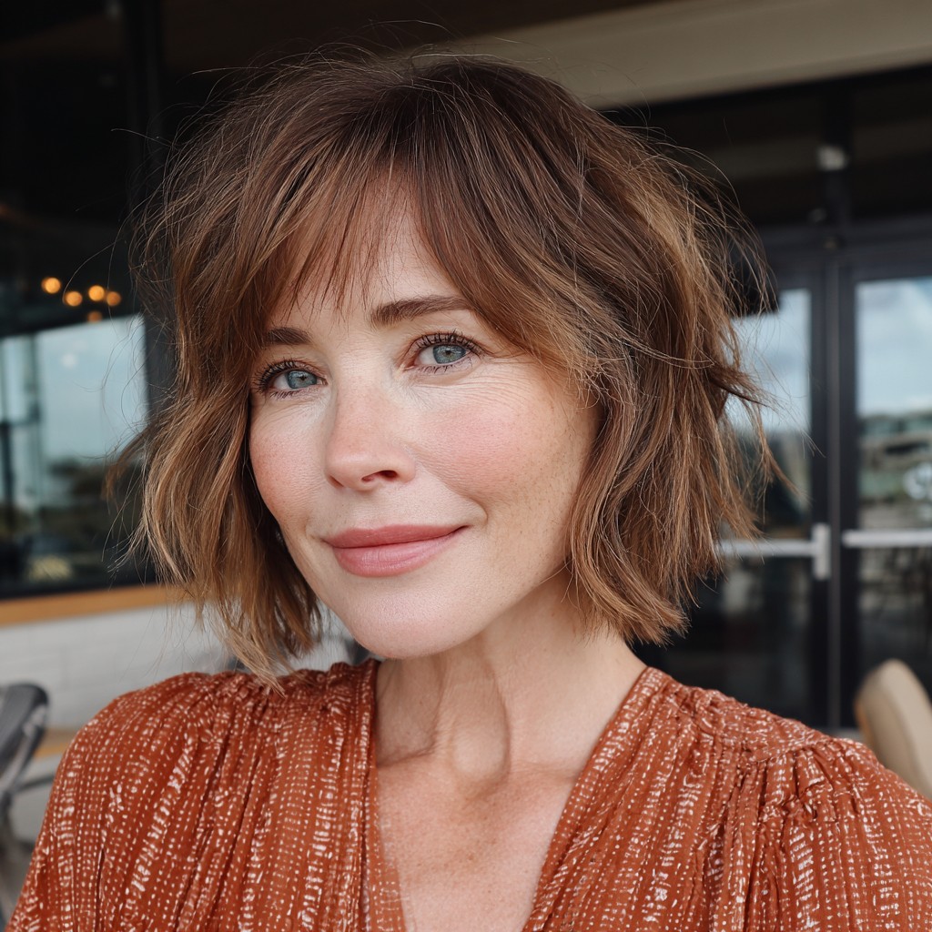 Textured Bob with Face-Framing Layers