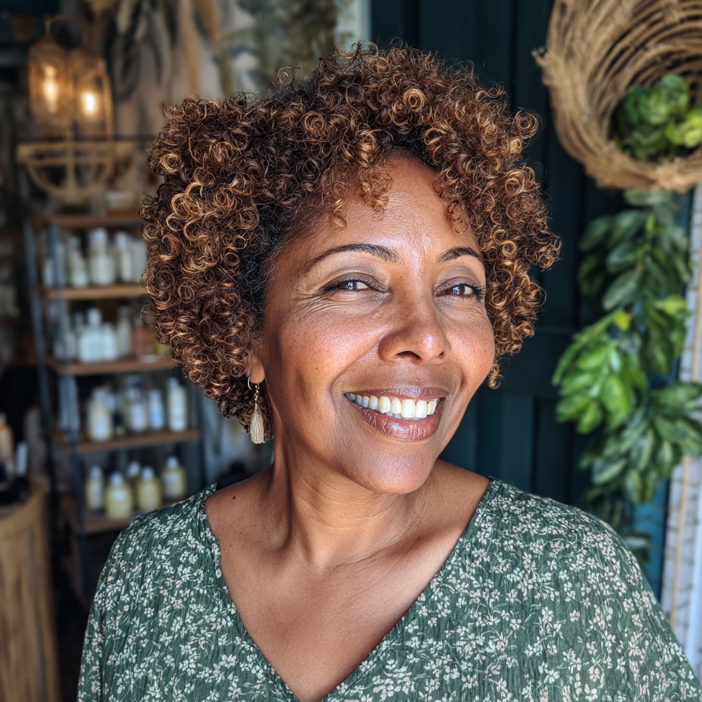 Textured Curly Crop with Defined Curls