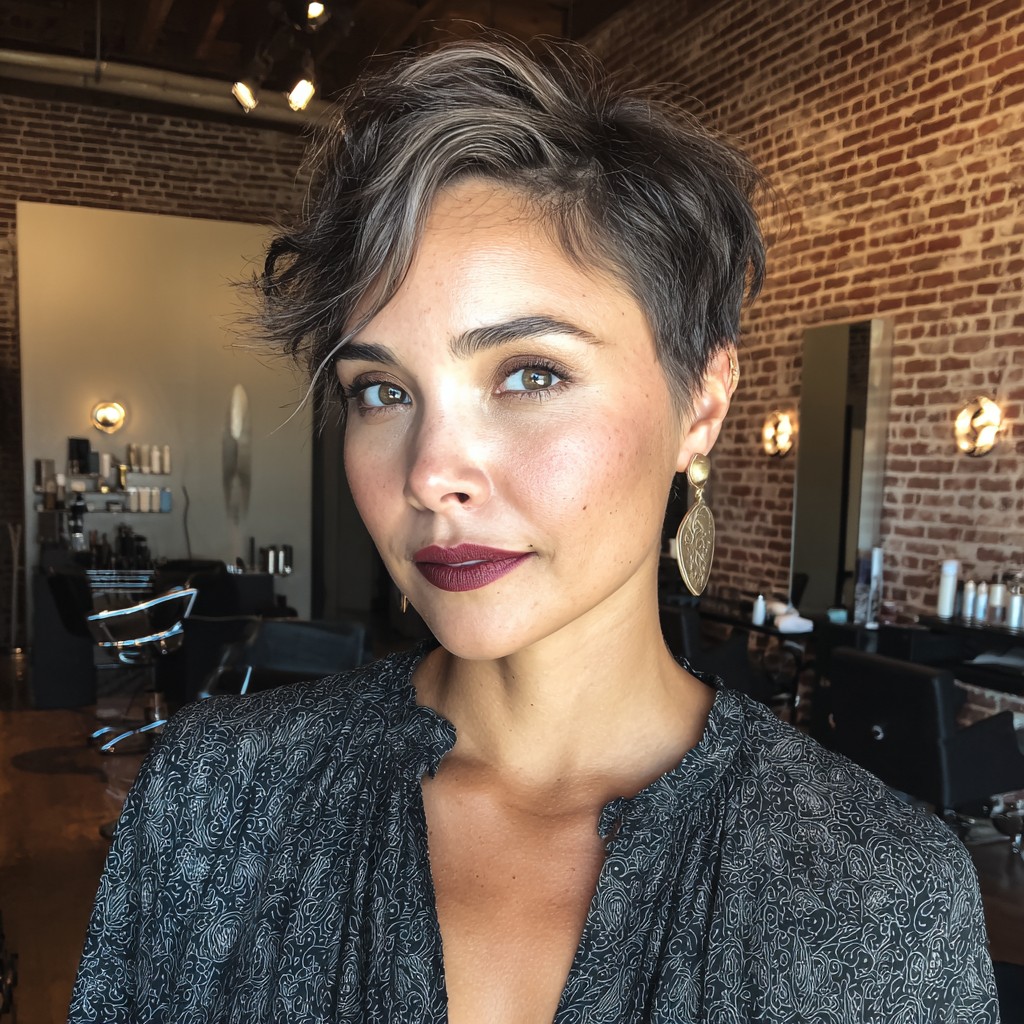Trendy Textured Pixie Cut with Soft Waves