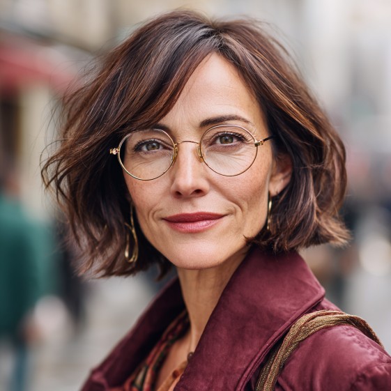 Chic Textured Bob with Soft Face-Framing Layers