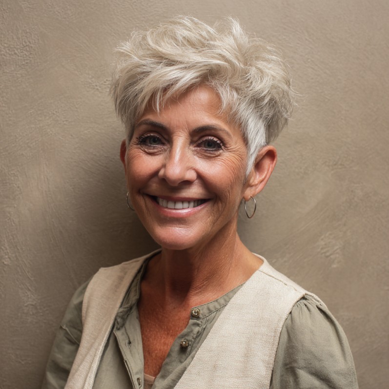 Textured Short Crop with Soft Layers