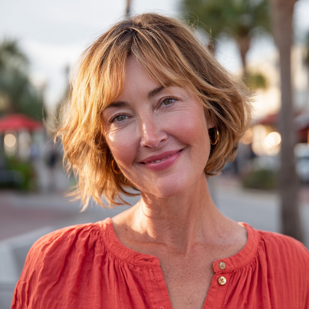 Chic Textured Chin-Length Bob with Soft Layers