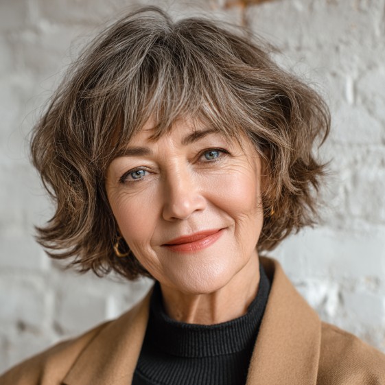 Charming Textured Bob with Subtle Volume