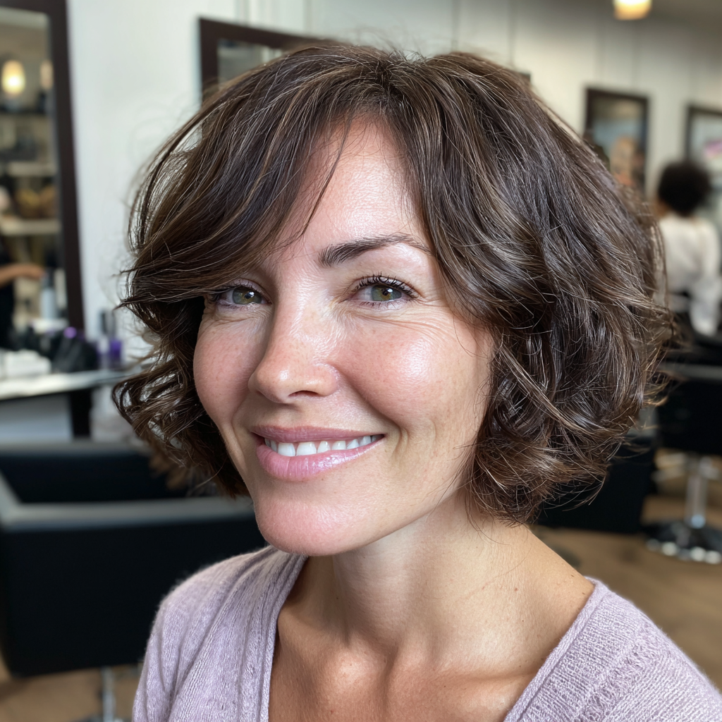 Charming Textured Short Bob with Defined Curls