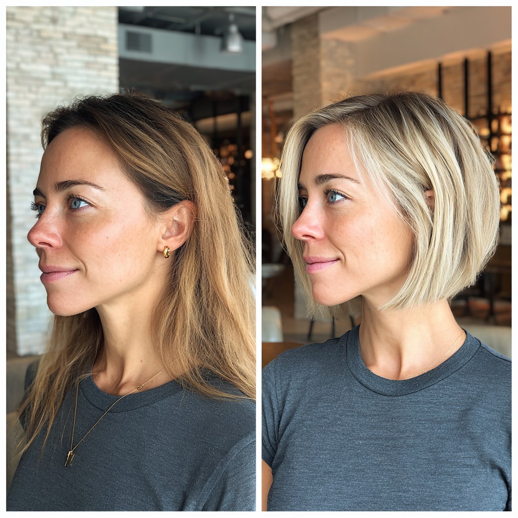 Chic Angled Bob with Subtle Textured Layers