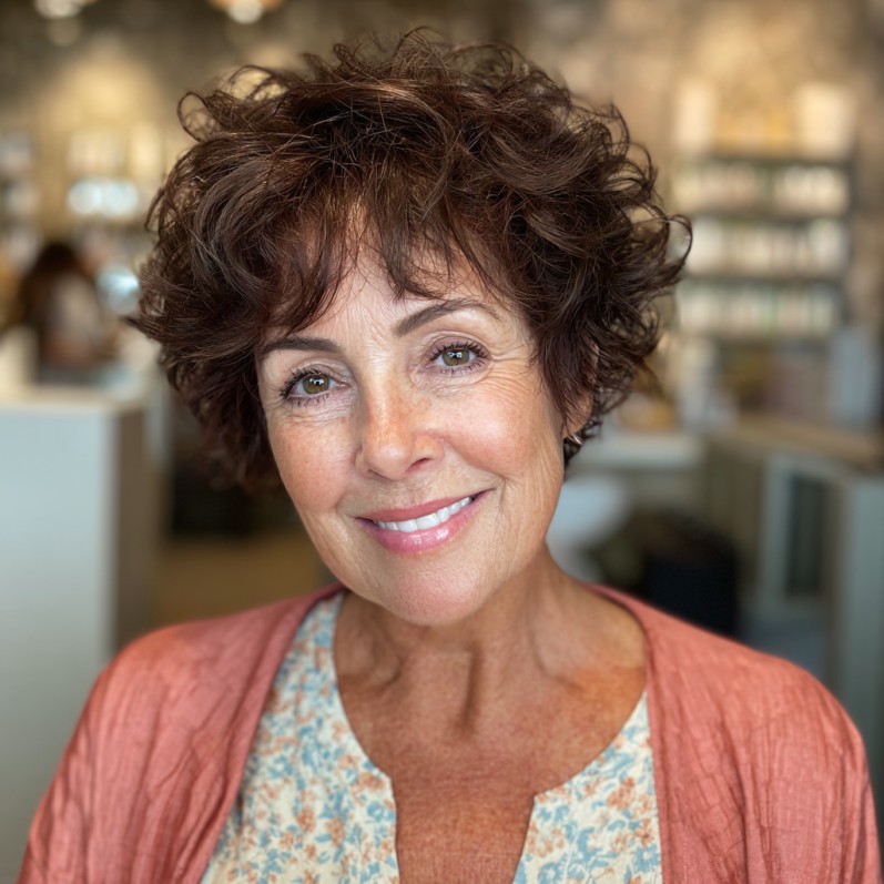 Chic Curly Crop with Soft Volume