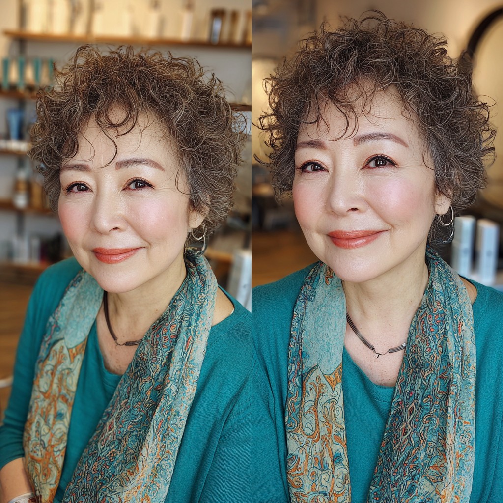 Chic Curly Short Crop with Defined Texture