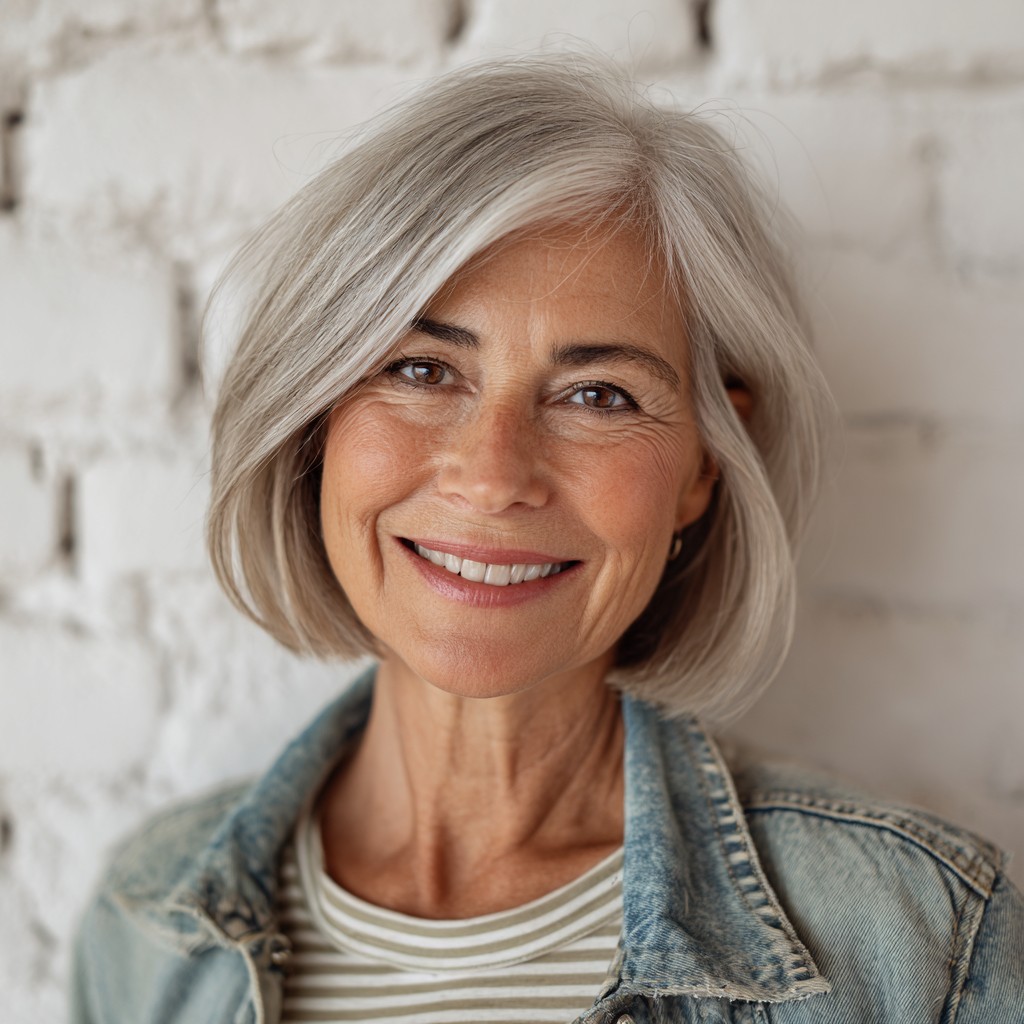 Chic Modern One-Length Bob with Soft Waves