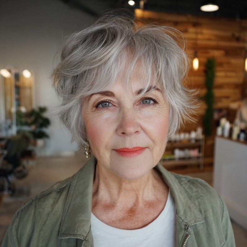 Chic Softly Layered Pixie Shag with Fluffy Volume