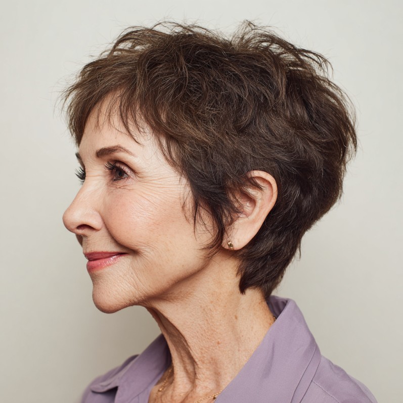 Chic Textured Angular Pixie Cut with Soft Volume