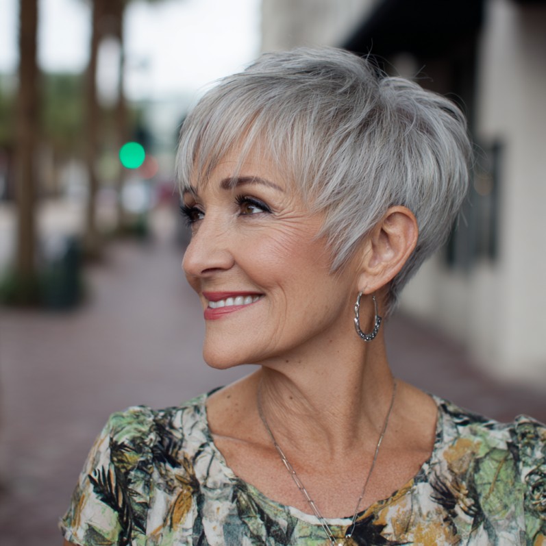 Chic Textured Angular Pixie Cut