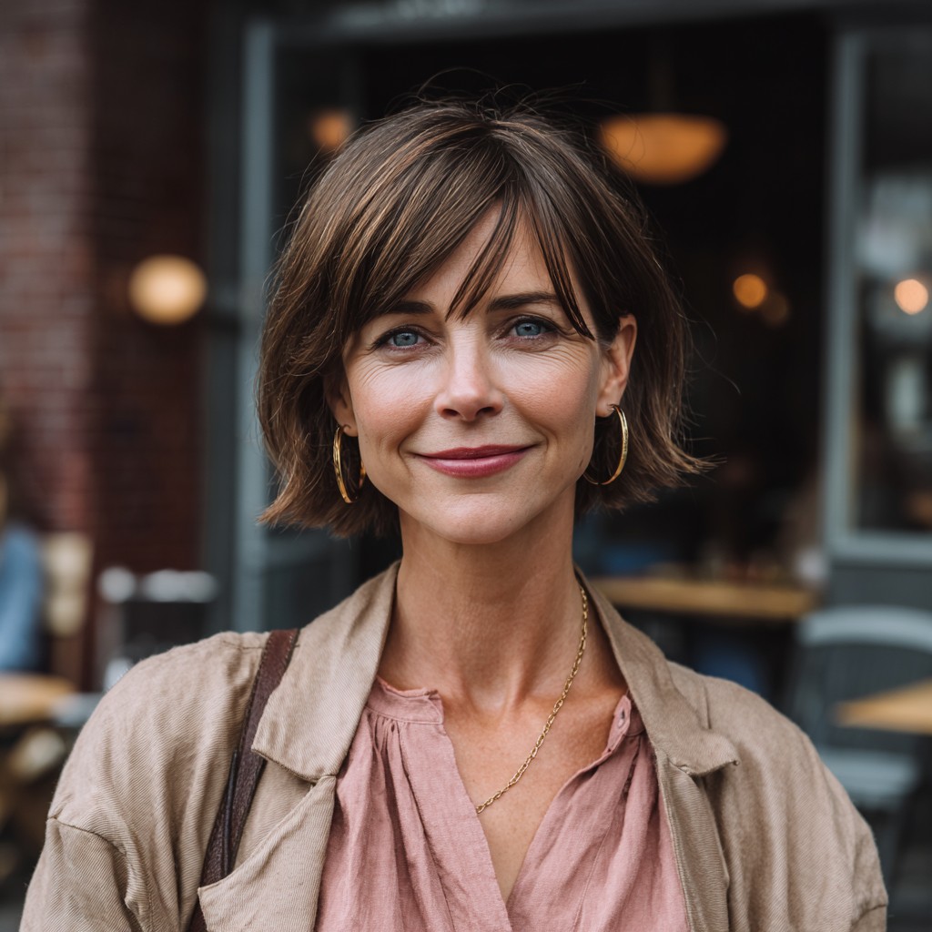 Chic Textured Bob with Face-Framing Layers