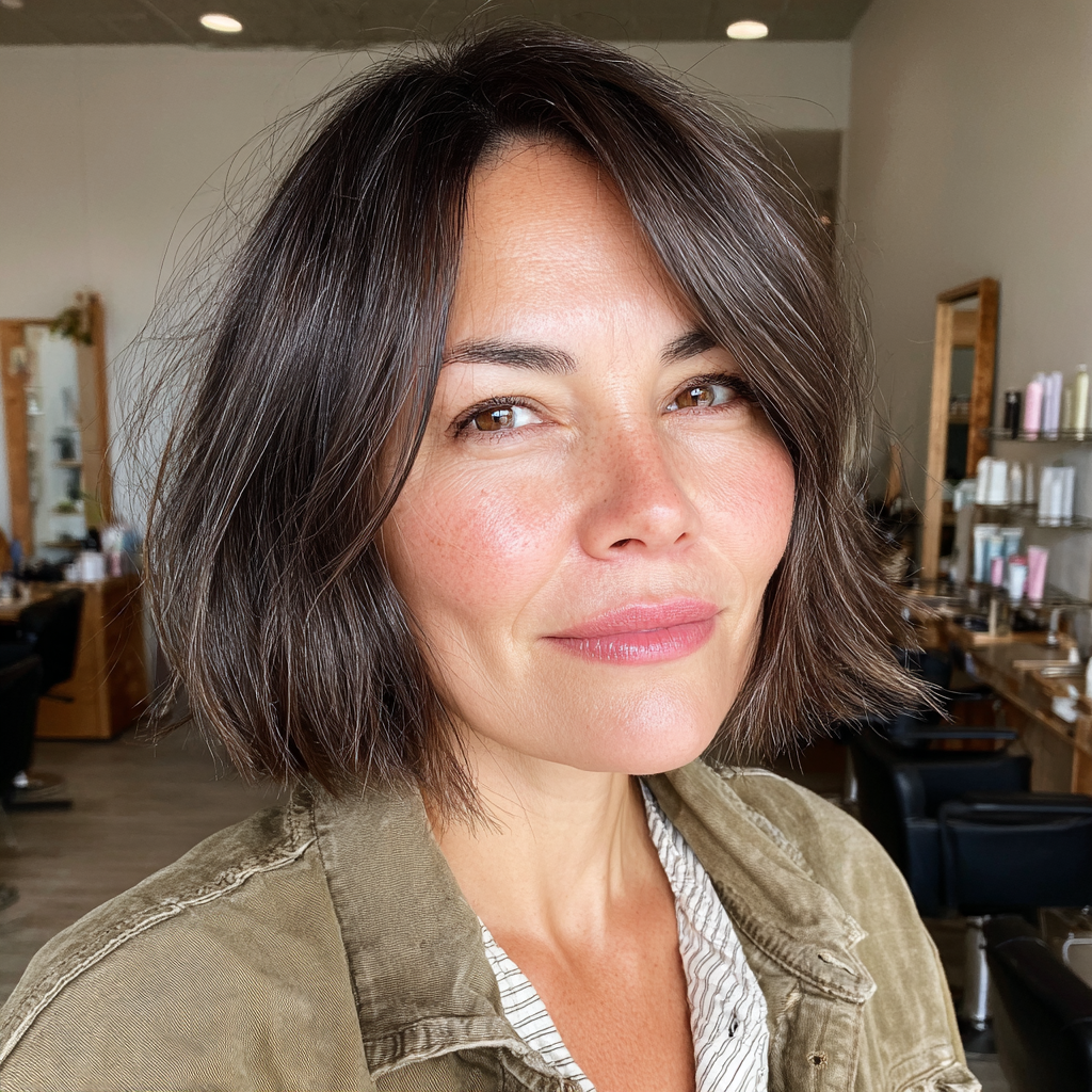 Chic Textured Bob with Soft Face-Framing Layers