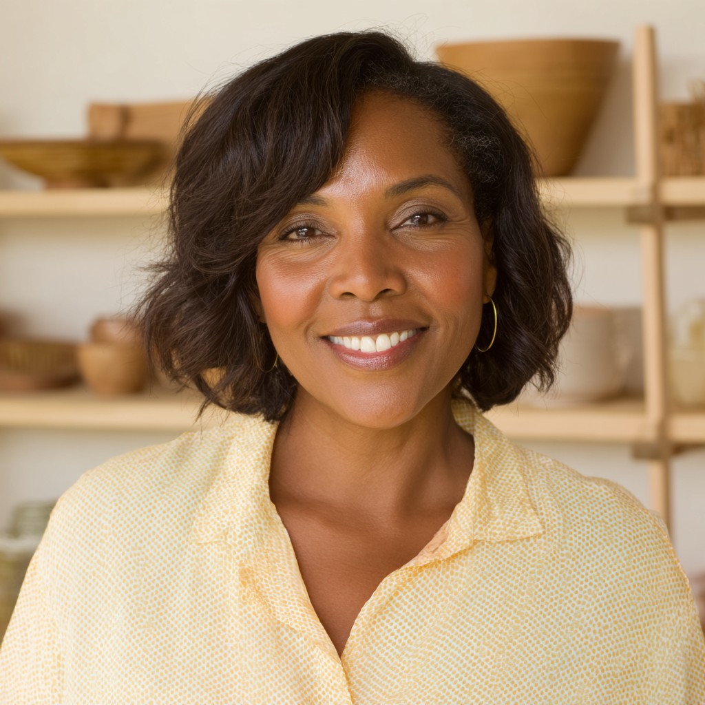 Chic Textured Chin-Length Bob with Natural Waves
