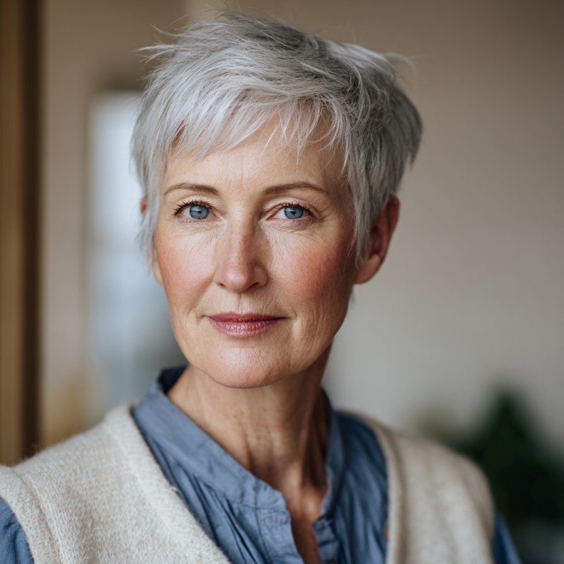 Chic Textured Ice Blonde Crop with Soft Layers