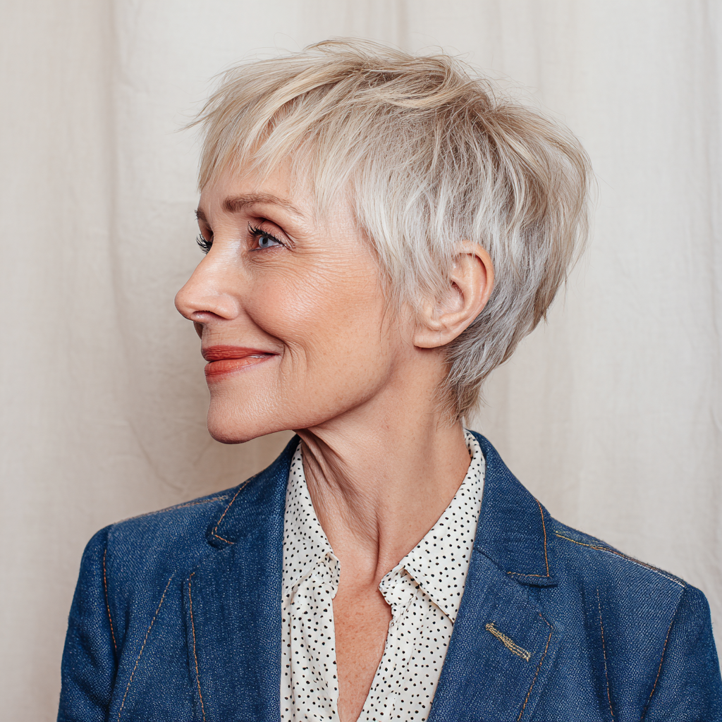 Chic Textured Pixie with Subtle Volume