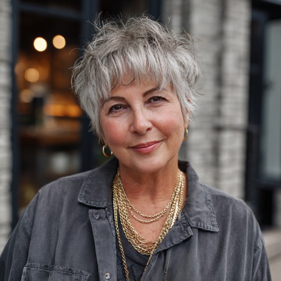 Choppy Textured Short Cut with Lifted Layers