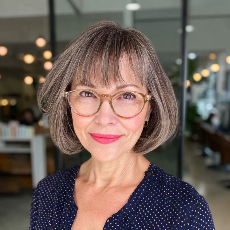 Classic A-Line Bob with Soft Bangs