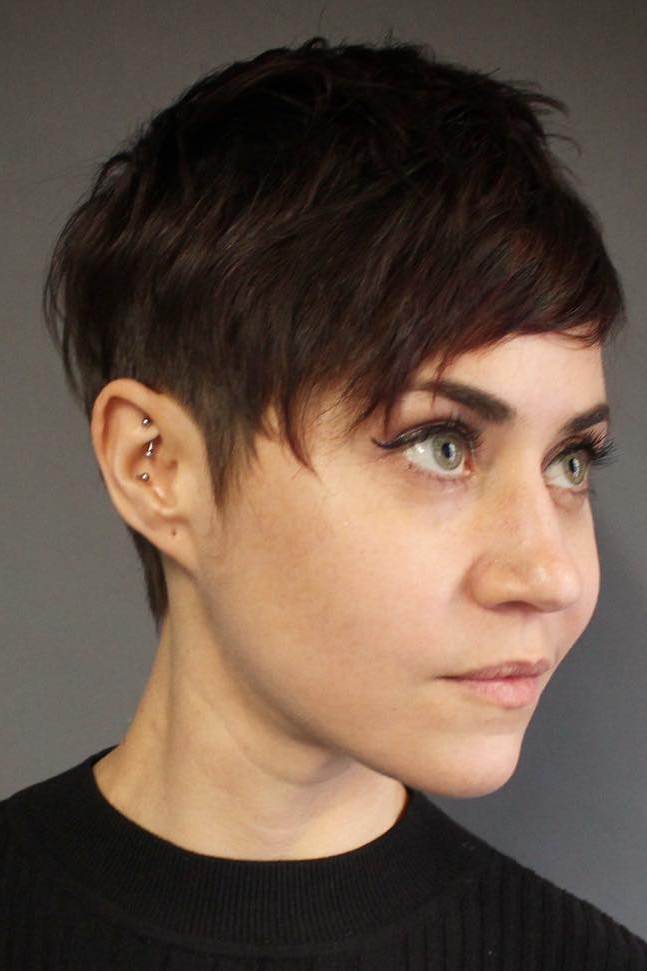 Edgy Short Pixie Cut with Textured Layers