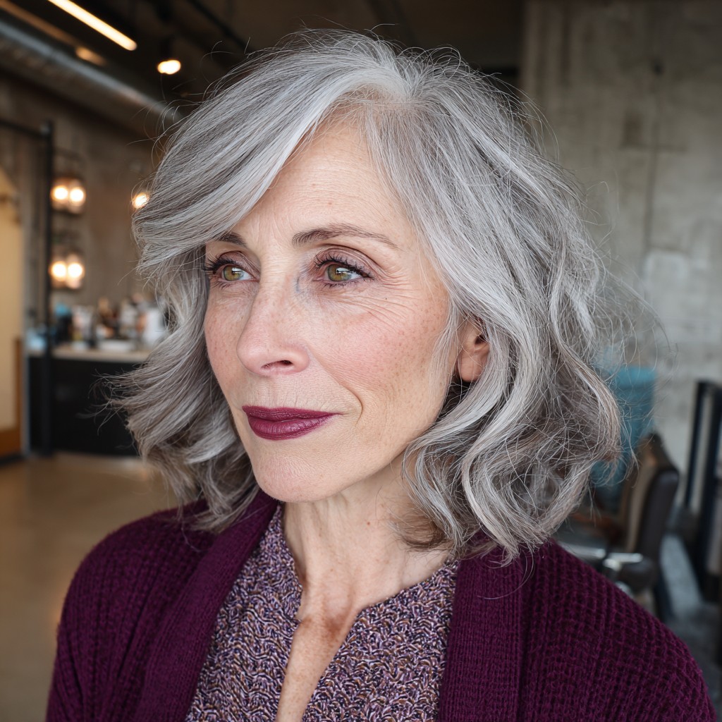 Elegant Soft Waves with Subtle Highlights