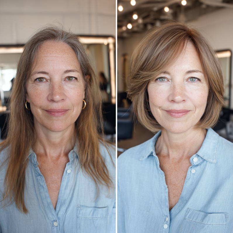 Elegant Stacked Bob with Subtle Face-Framing Layers