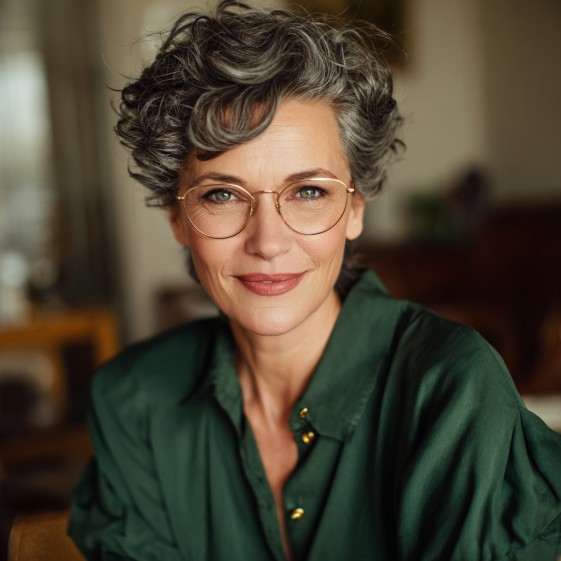 Modern Curly Crop with Defined Texture