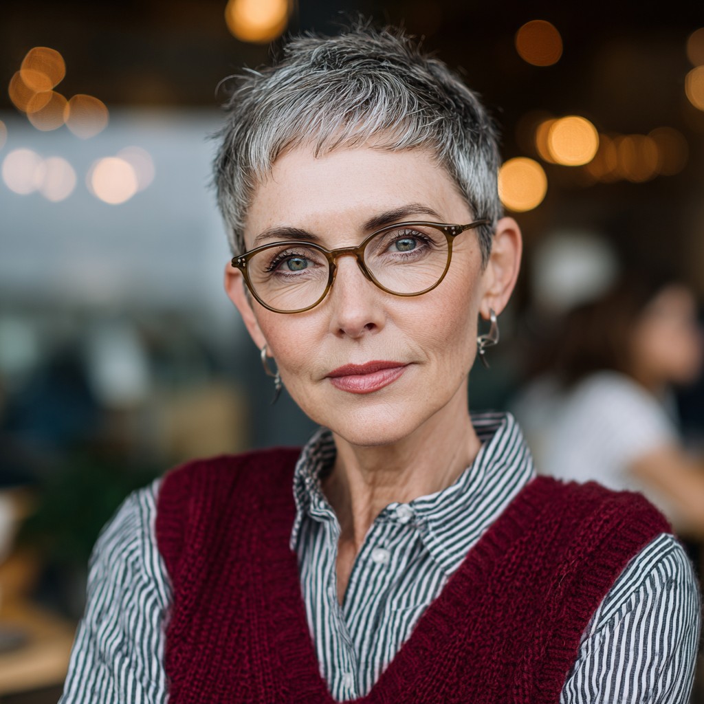 Modern Textured Short Crop with Subtle Layers