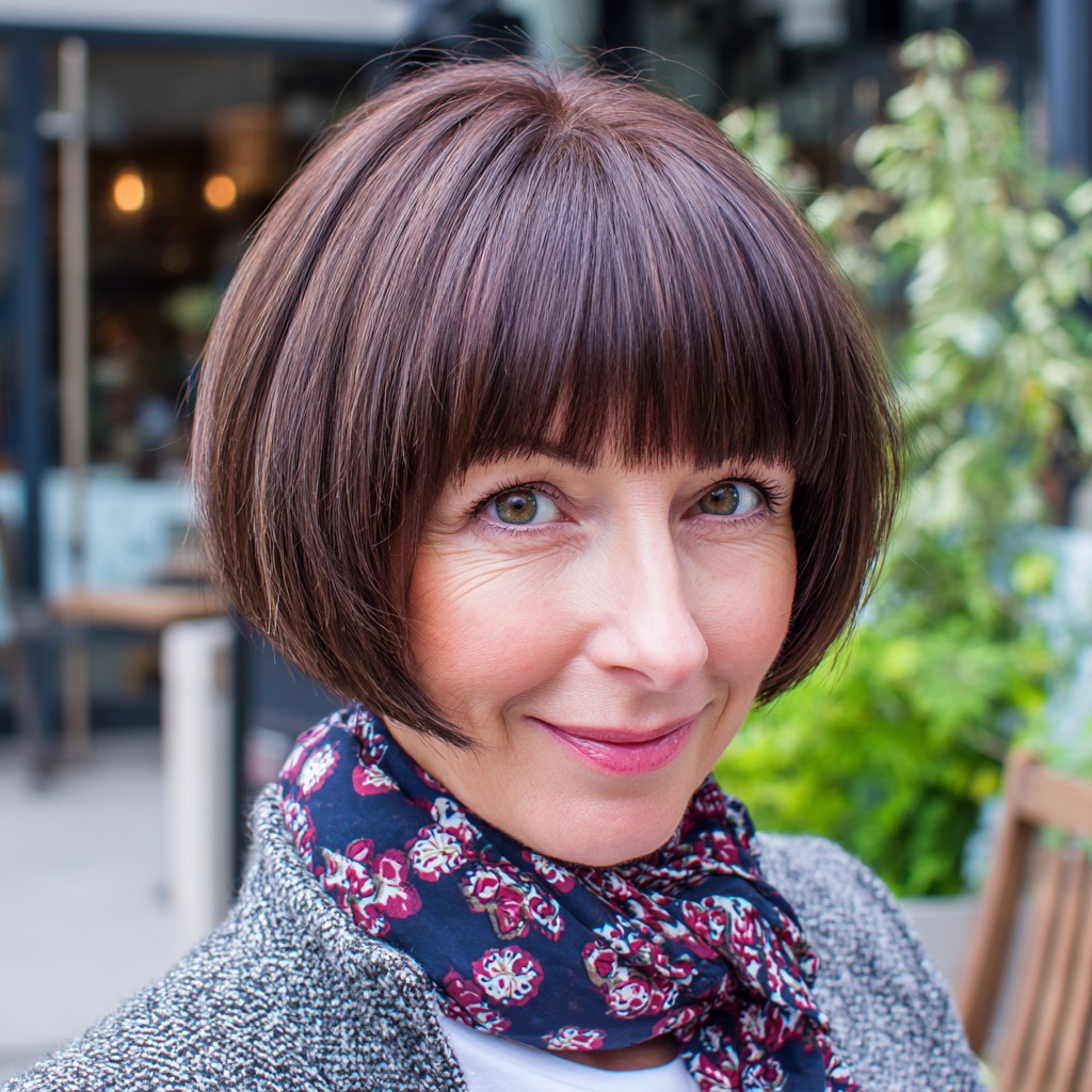 Sleek Classic Bob with Soft Bangs