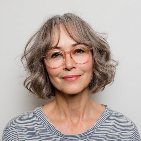 Soft Textured Bob with Gentle Waves