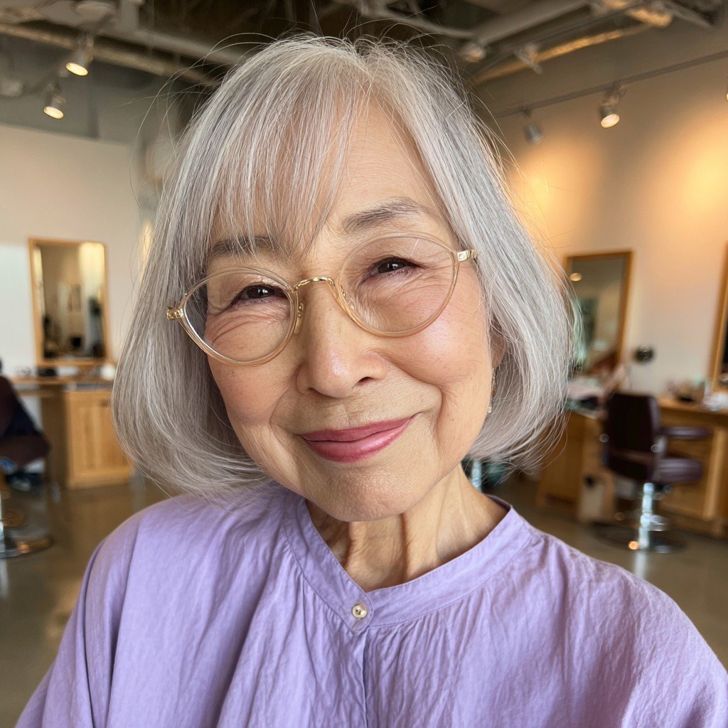 Soft Textured Bob with Wispy Bangs