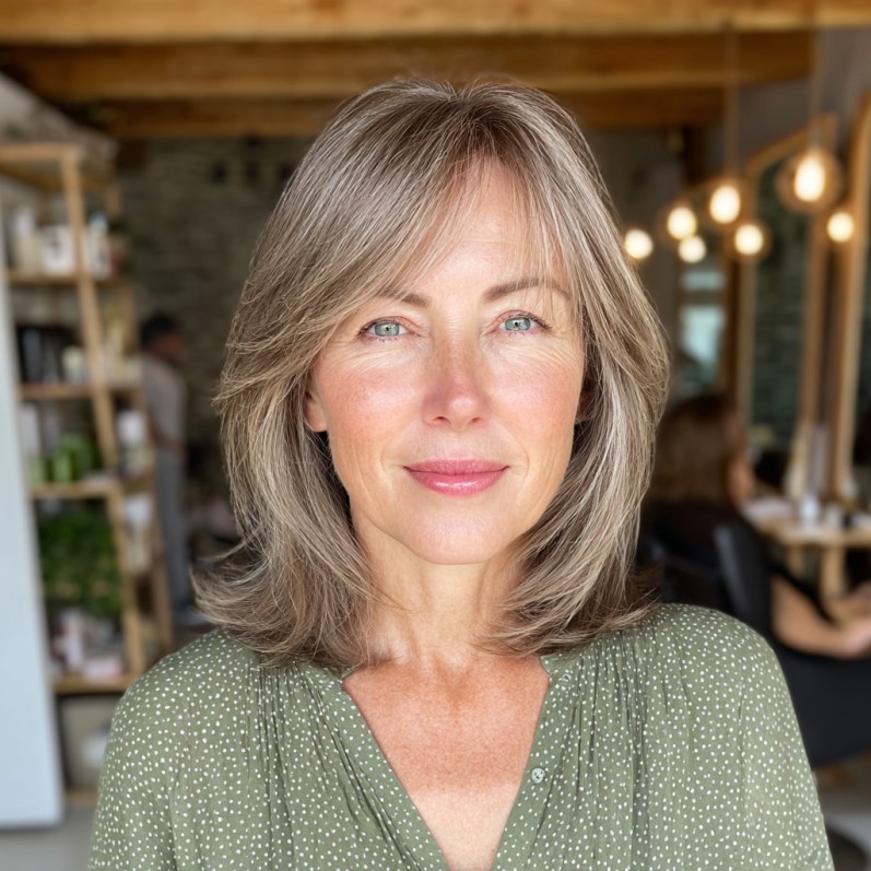 Softly Layered Mid-Length Cut with Natural Movement