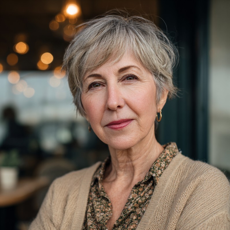 Softly Layered Pixie Shag with Gentle Waves