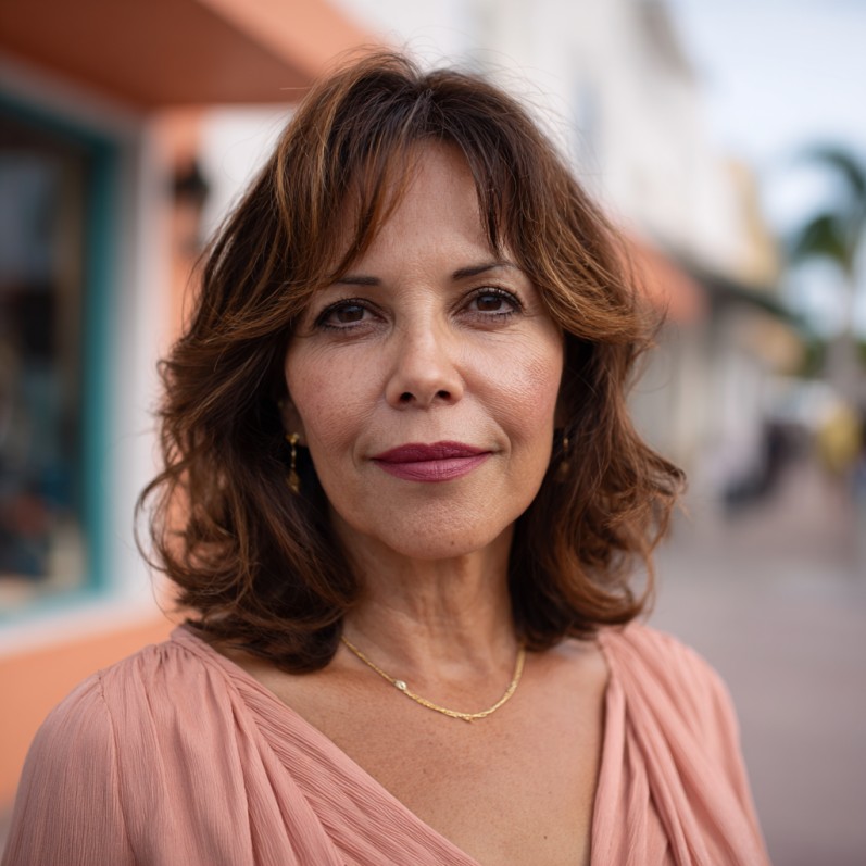 Softly Layered Shoulder-Length Cut with Natural Curls