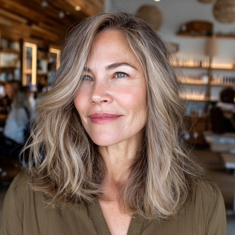 Softly Textured Mid-Length Cut with Subtle Layers