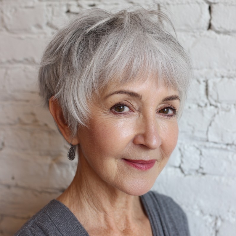 Softly Textured Pixie Shag with Gentle Layers