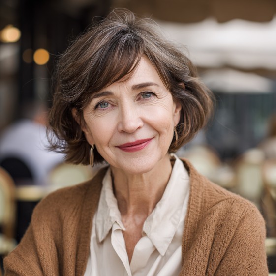 Softly Textured Short Bob with Face-Framing Layers