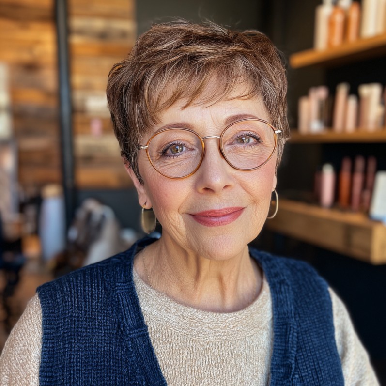 Stylish Short Textured Crop with Soft Layers