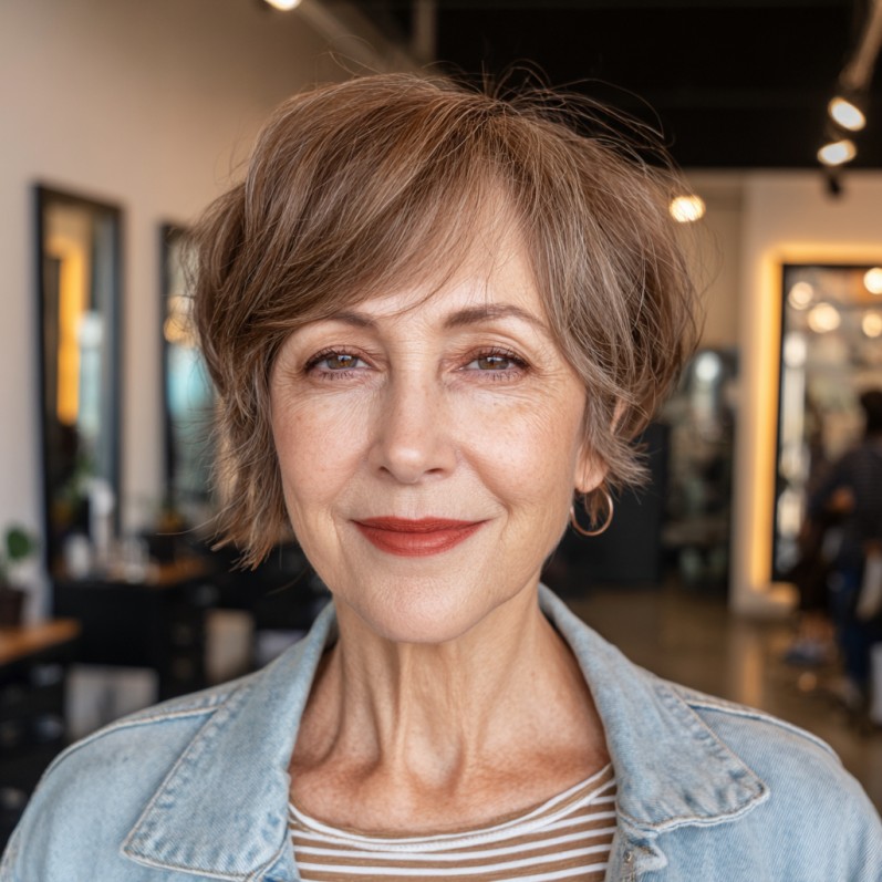 Stylish Textured Crop with Soft Waves